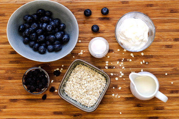 Ingredients cheesecake overnight oats with blueberries (recipe cheesecake overnight oats with blueberries)