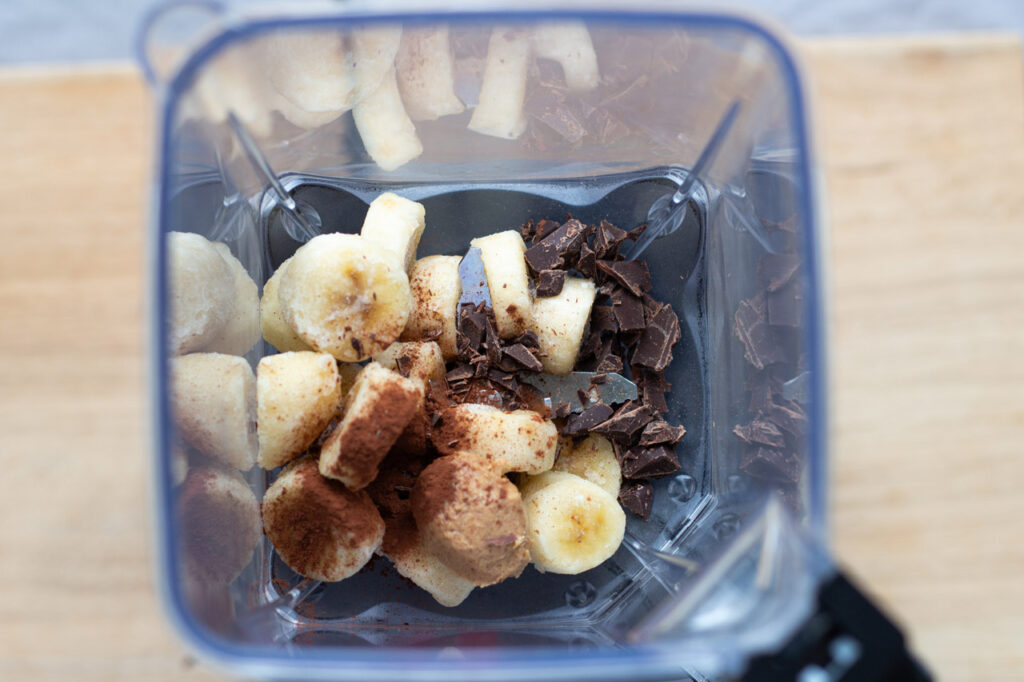 Chocolate Peanut Butter Banana Ice Cream step 2 (recipe Chocolate Peanut Butter Banana Ice Cream step 2)