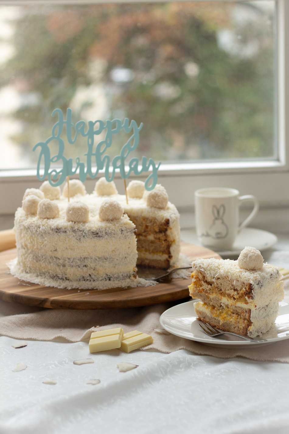 Coconut almond cake (recipe coconut almond cake)